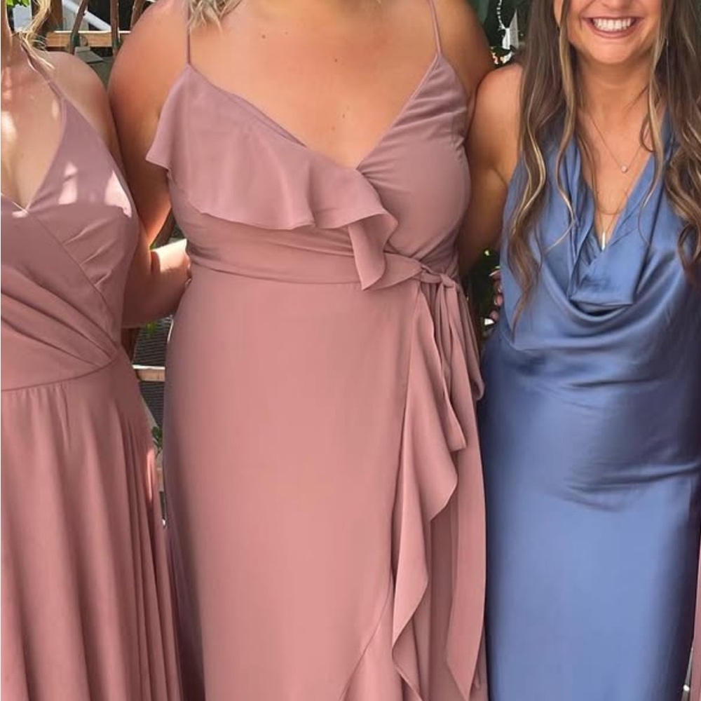 Social Bridesmaids Asymmetrical Mauve Dress